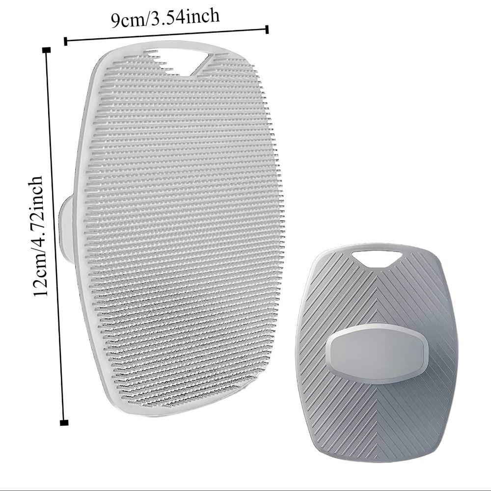 2Pcs Soft Body Cleansing Scrubber Handheld Scalp Massage Brush Convenient Silicone Body Brush  Spa