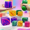 Pattern Cube Squeeze Toy Anxiety Relief Stress Ball Sensory Toy Decompression Stress