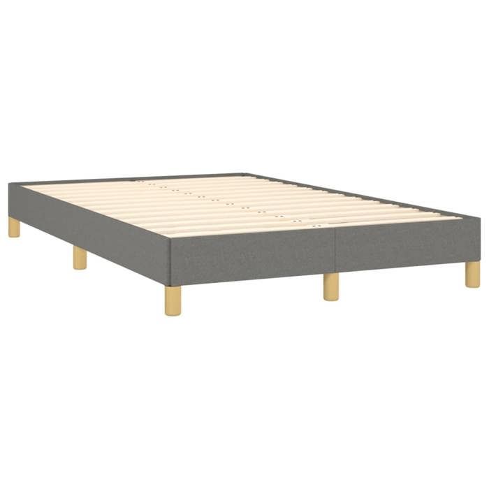 Maison Exclusive - Sommier à lattes de lit avec matelas gris foncé 120x190cm tissu