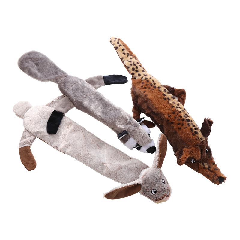

New Funny Simulated Animal No Stuffing Dog Toys with Squeakers Durable Stuffingless Plush Squeaky Dog Chew Toy Pet Squeak Toy