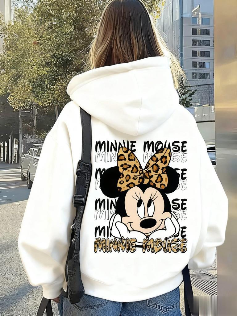 Unisex Disney Μίνι Φούτερ Γυναικείο Ανδρικό Υπερμεγέθη Απλό Πουλόβερ Φούτερ Γραφικό Streetwear Μπουφάν Άνοιξη Φθινόπωρο Μόδα Τοπ