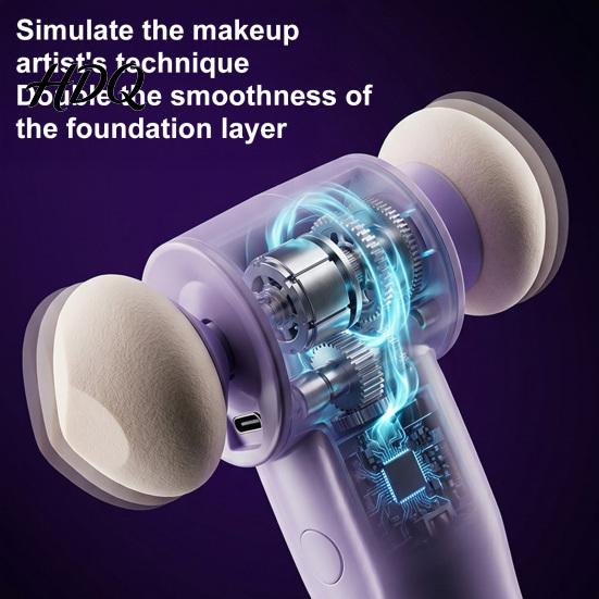 Quick Morning Makeup Device Electric Sponge Applicator High Frequency Vibration Foundation Puff Soft Skin Friendly Precise Application And