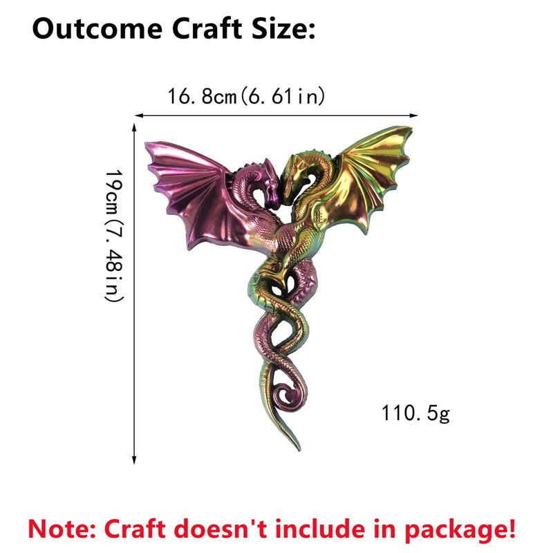 DIY Couple Dragon Ornament Silicone Mold, Crystal Resin Epoxy Mould Handmade Home Wall Decor Craft Making Tool Gift