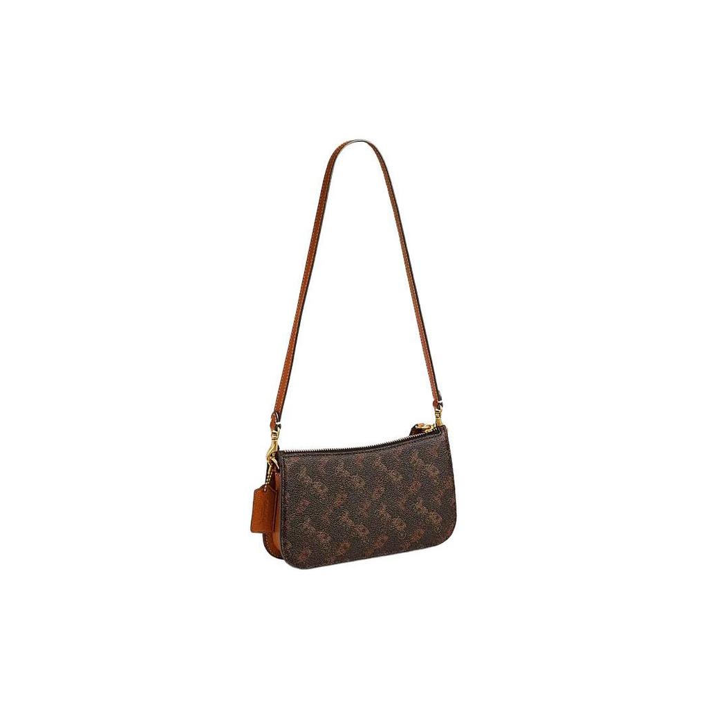Coach Penn 21 Pferd und Kutsche Druck Reißverschluss Handtasche Damen Handtaschen Trüffel CM712-B4TXN
