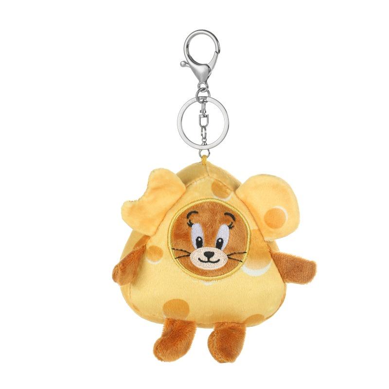 Authentic Tom And Jerry Cheese Plush Doll Pendant Cute Cartoon Tom Cat And Jerry Mouse Bag Decoration Perfect Gift For All Ages