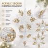 Crystal Acrylic Christmas Ornament Decorative Sequin Hanging Pendant  Window Decoration