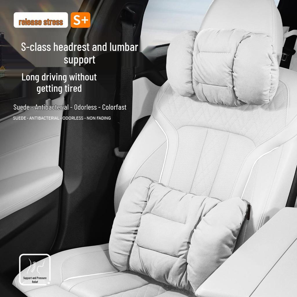 Flannel Lumbar Support Car Seat Pillow