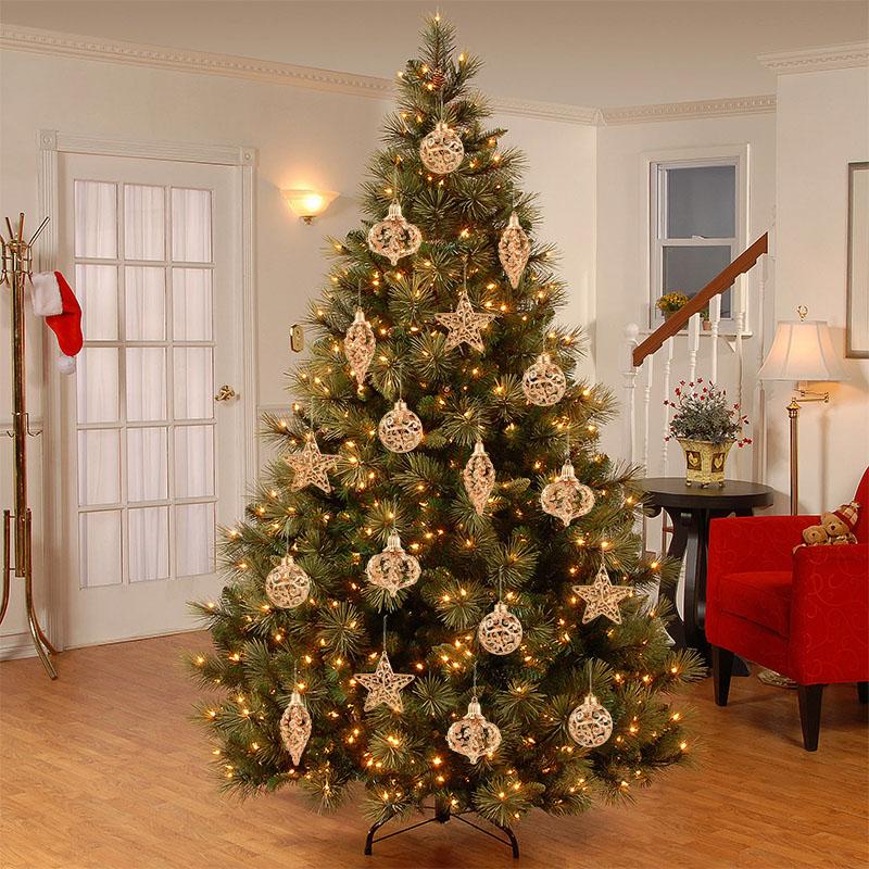 4/8 Stück Weihnachtskugel-Ornamente Gold Hohlstern Anhänger Weihnachtsbaum Hängende Dekoration für Zuhause 2026 Neujahr Navidad Geschenke