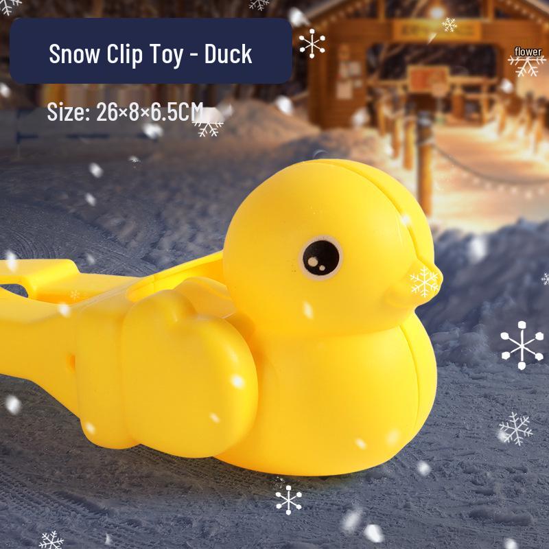 Kids' Duck Snowball Maker Toy – Winter Snow Play Tool for Snowball Fights