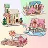 Winter Moon Song 3D Wooden Model Puzzle Kit