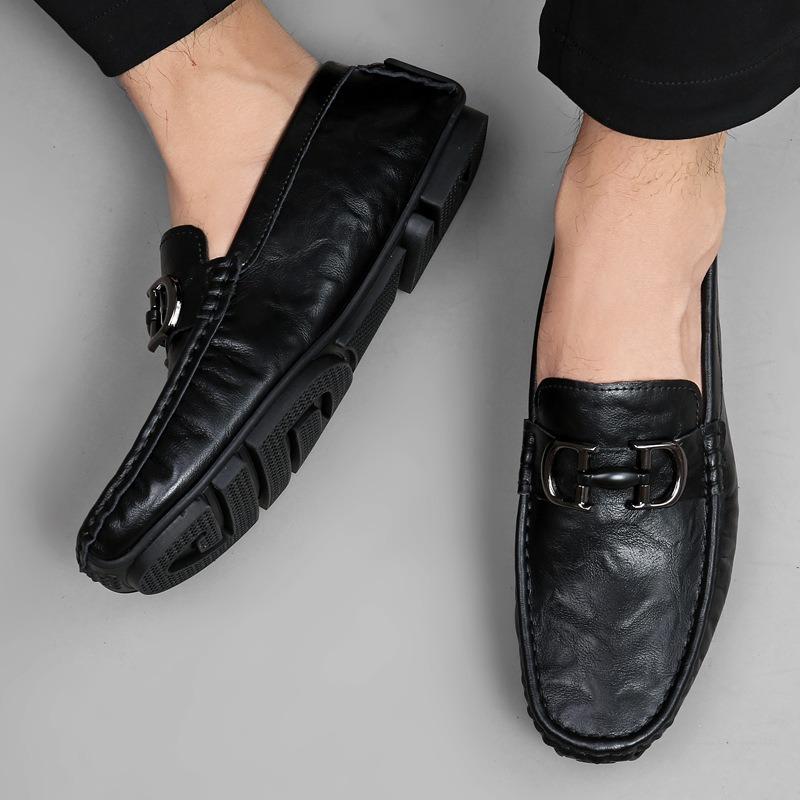 Doudou shoes men's soft sole men's casual British versatile personality green driving lazy