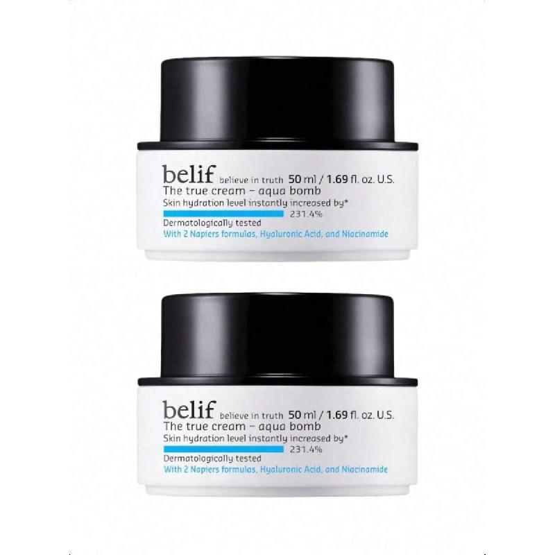 Belif The True Cream Aqua Bomb 50ml,Daily Niacinamide Hydrating Moisturizer, Lightweight Plumping Facial Cream With Hyaluronic Acid & Squalane