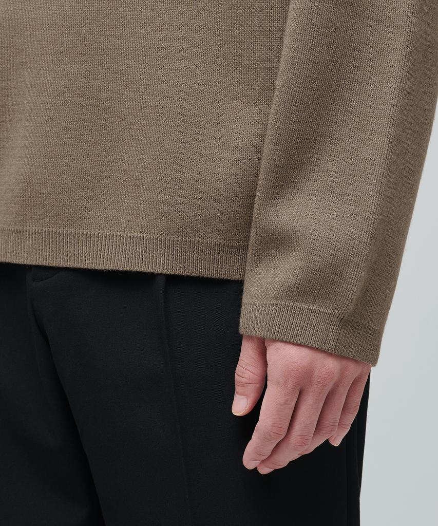 MUSINSA STANDARD Minimal Mock Neck Knit [Mocha]