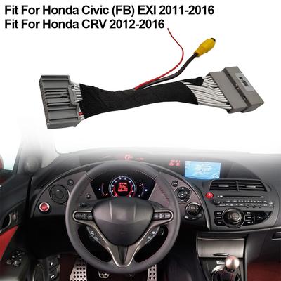 Rear View Camera Adapter Cable Fit For -CRV For -Civic 2012-2016 For Fit For Small Screen  ABS+electronic Components For Honda