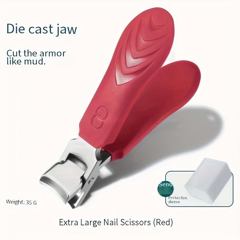 

Energy-Saving Splash-Proof Nail Scissors with Debris Storage, Sharp Large Opening Nail Trimmer, Suitable for Thick/Hard Nails червоний