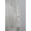 Women's White Chiffon Lace Jacquard Off-Shoulder Evening Gown - Elegant Long Dress for Wedding & Formal Events