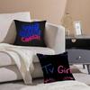 Hot T-TV Girl-MT Who Really Cares Pillow Case Printing Pillowcase Living Room Sofa Cushion Cover Bedroom Room Decor