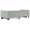 Extendable Daybed with Drawers Light Grey 90x190 Cm Velvet