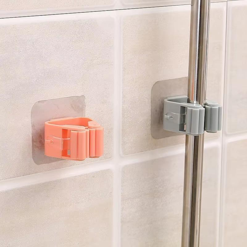 1PC High Quality Home Storage Rack Bathroom Suction Hanging Pipe Hooks Wall Mounted Mop Organizer Holder Brush Broom Hanger