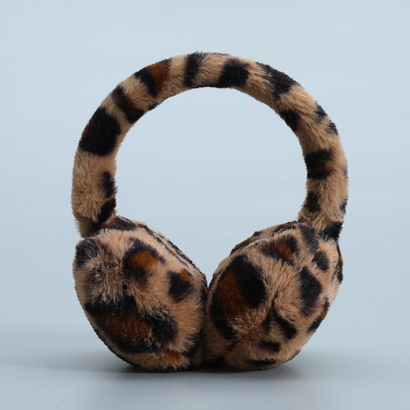 

Y2k Leopard наушники Мягкие плюшевые наушники Модные теплые осенние и зимние плюшевые наушники INS гарнитура плюшевые наушники