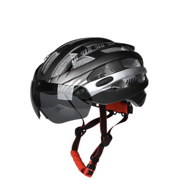GUB Verstellbarer Fahrradhelm Mountainbike Helm mit Brille Visier Unisex