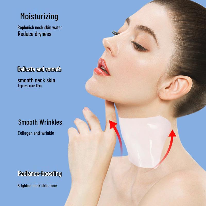 Maschera per il Collo Antirughe al Collagene Qianzi - Idrata, Riduce le Linee Sottili e le Rughe della Fronte