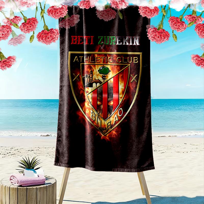 Telo Mare Stampato Athletic Club de Bilbao, Telo Grande Morbido Asciugatura Rapida per Spiaggia Campeggio Nuoto