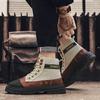 New Canvas Shoes Men's High Top Labor Protection Wear Resistant Martin Boots Breathable Site Outdoor Work Boots