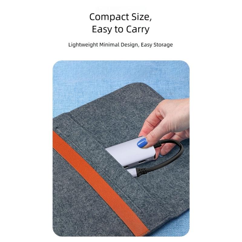 USB C Hub for 4K60Hz High Clearly video Output PD65W Fast Charging 480Mbps Data Transfer USB Splitter Compatibility for