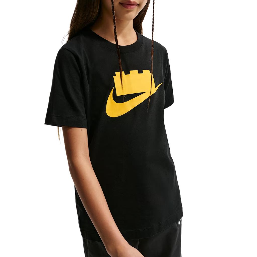 Nike X LEGO Collaboration T-Shirt Collection Round Neck Soft Lightweight Kids Tops Black II5198-010
