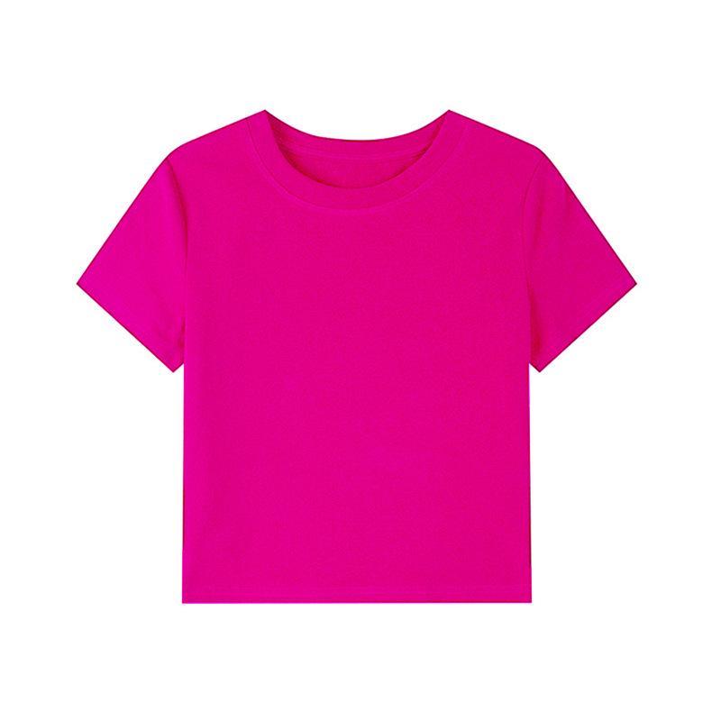 

Женская приталенная белая футболка с коротким рукавом - Простой, универсальный летний базовый элемент Extra Large