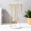 Stylish Metal Necklace and Jewelry Stand Elegant Organizers Portable for Accessories and Watches Home Organization