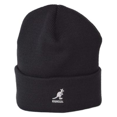 Knit Logo Logo Knit One Point Simple Knit Cap Black X [Kangol] Cap, Knit, Cap, Hat, Brand, (01 Silver)