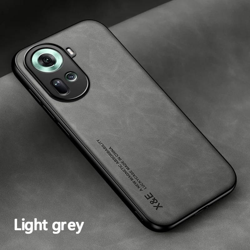 Luxury Leather Case For OPPO Reno 12 11 10 9 8 7 Pro Plus Find X6 X5 Lite Pro Cover With Metal Plate Support Car Hold
