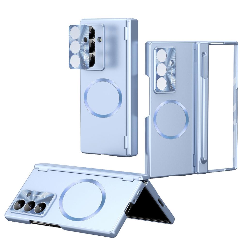 Applicable to Samsung Z fold1 mobile phone case magnetic suction center axis hinge with pen slot case film integrated fold1/1 protective case