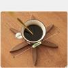 Walnut insulation mat Solid wood small tree coaster One tree anti-scalding placemat Log tea tray cute desktop decoration