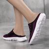 Women's Sandals Backless Walking Sneakers Summer Slip-on Mule Shoes Closed Toe Slippers Plus Size