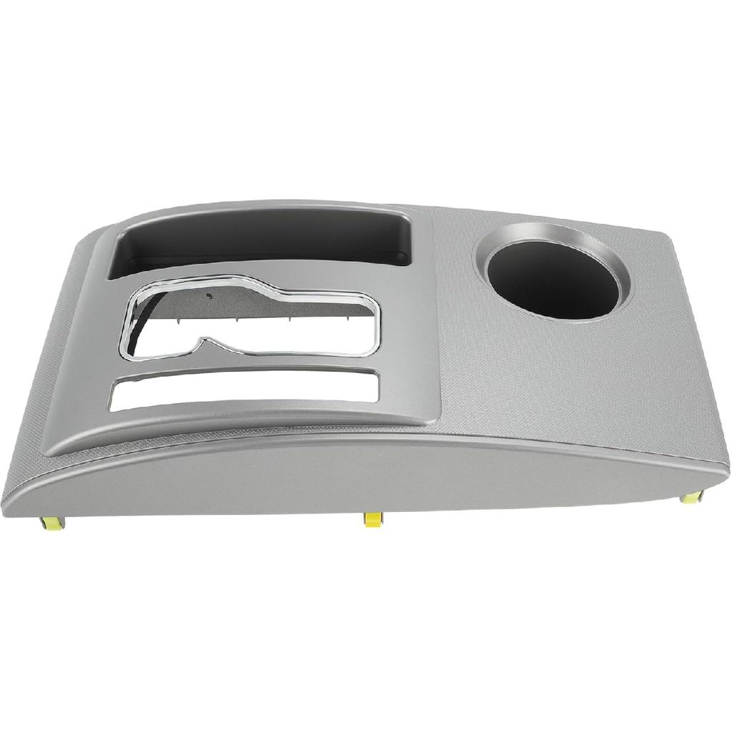 No.58822AD010 Center Console Gear Shifter Bezel Shift Panel Cover Cup Holder for Toyota Tacoma 2005-2015 Silver Tone Interior Trim