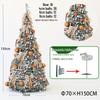 Automatic Folding Telescopic Christmas Tree with Lights for Home, Commercial, and Supermarket Decorations
