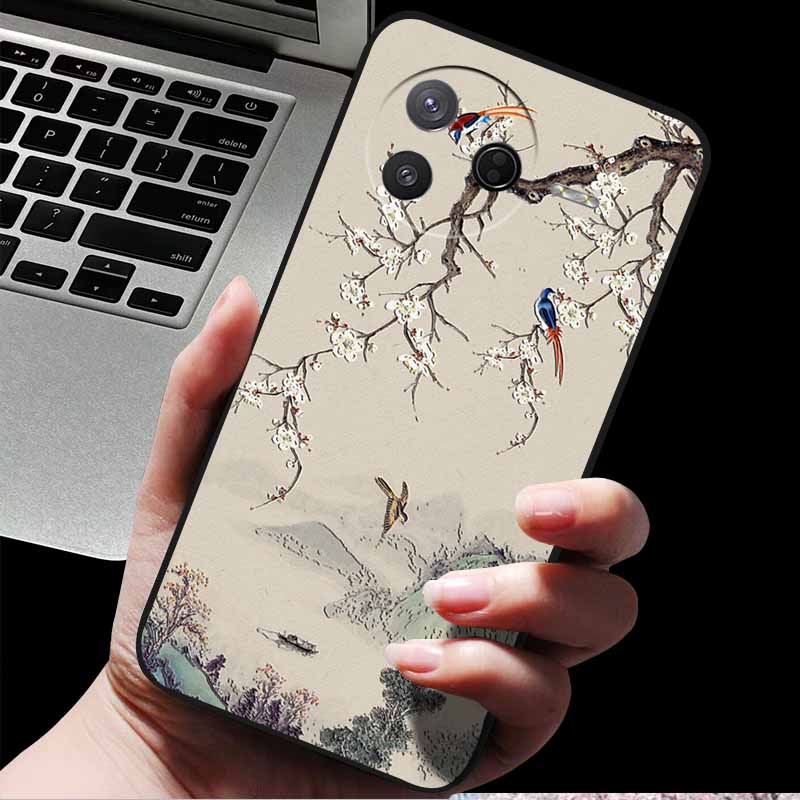For Xiaomi Poco F7 Pro/ Poco F7 Ultra 5G 3D Relief Flower Emboss Soft Silicone Back Cover Case for Poco F7 Pro Ultra Relief Case