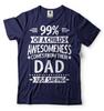 99% der Großartigkeit eines Kindes kommen vom Papa Shirt Lustiges Papa Geschenk Shirt
