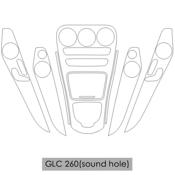 Car Styling Interior Accessories For Mercedes Benz C180 200 GLC260 High Quality TPU Car Transparent Protective Film Stickers