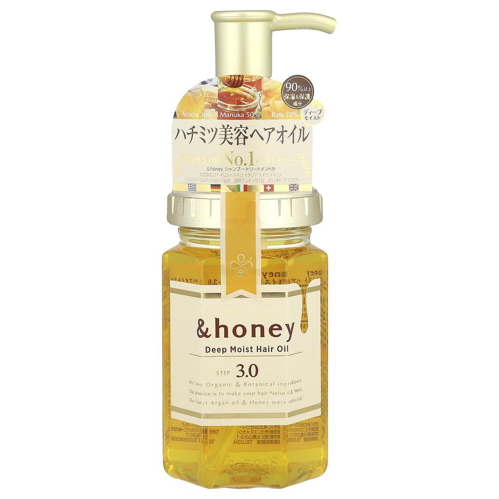 &Honey, Deep Moist Hair Oil, Bulgarian Damask Rose Honey, 100M(3.4Oz)