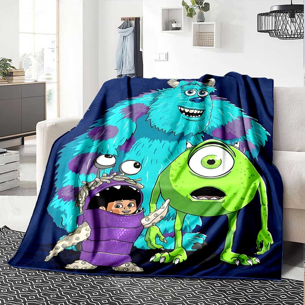 Monsters University Adventure Gift Blanket Soft Warm Cozy Great Picnics Four Seasons Multipurpose Digital Print Unique Gift for Family Camping Y7