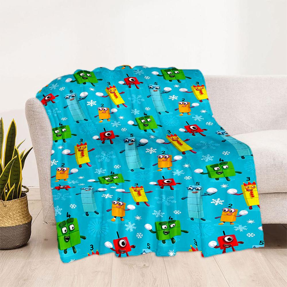 Colorful Creatures Pattern Flannel Blanket-Soft and Suitable for Sofas,Beds,Offices,Travel,All Seasons,Great Gift for Holidays and Birthdays.