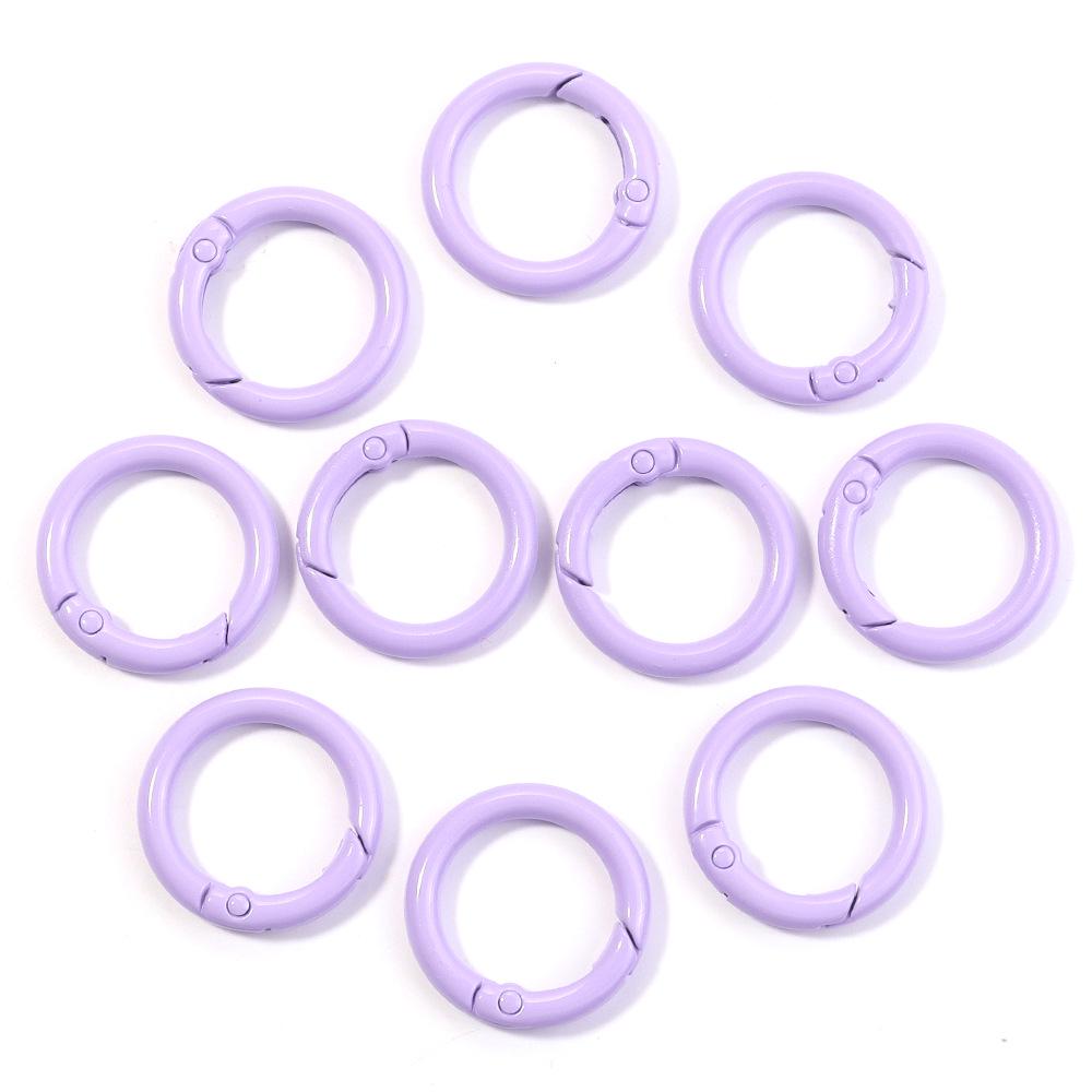 Colored Zinc Alloy Enamel O-Ring Keychain Bag Accessory