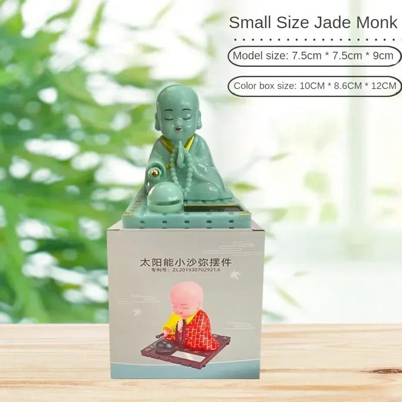 Solarbetriebener kleiner Mönch, kreative Auto-Ornamente, Armaturenbrett-Dekoration, chinesischer Buddhismus, Glücksbringer, Auto-Innenausstattung