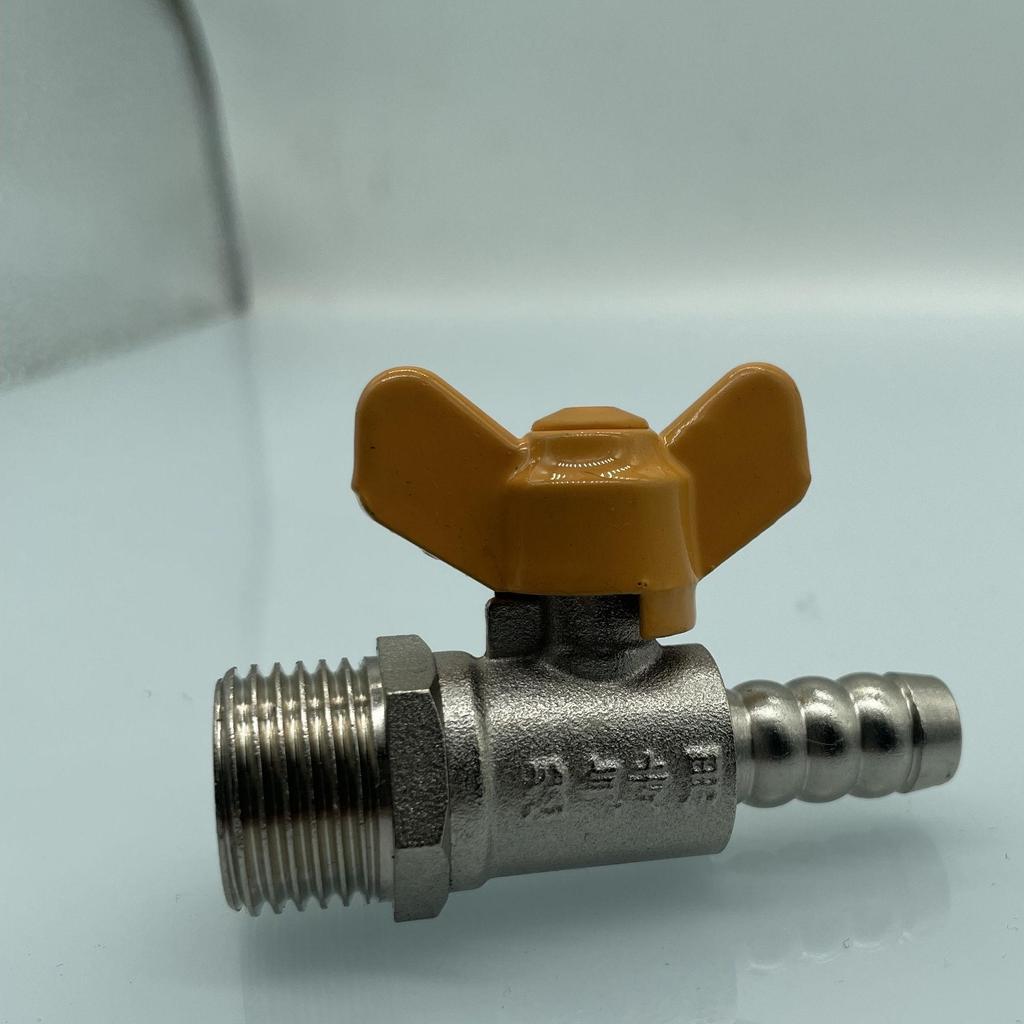 Gas-Kugelhahn aus reinem Kupfer mit Flügelgriff und verdicktem Wasserhahn für Wasserauslass und Sprinkler.