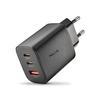 NGS ERA 65W Black GaN Wall Charger 2xUSB-C 1xUSB-A Universal Fast Charging