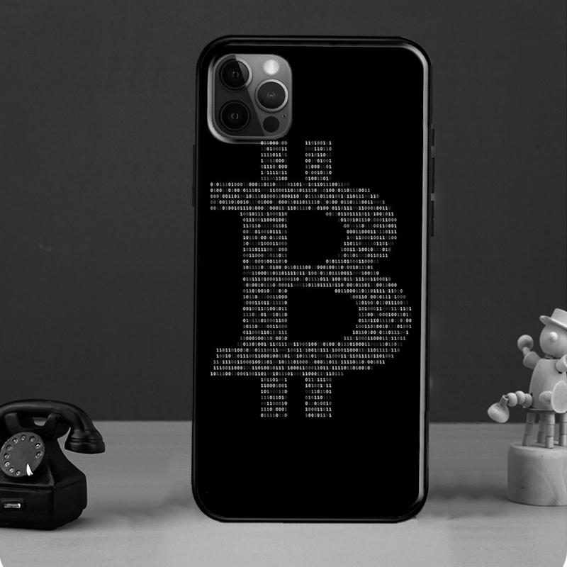 Custodia in Silicone Bitcoin per iPhone 13 Mini 11 14 12 Pro Max 7 8 Plus X XR XS Max SE 2020 Guscio per Telefono